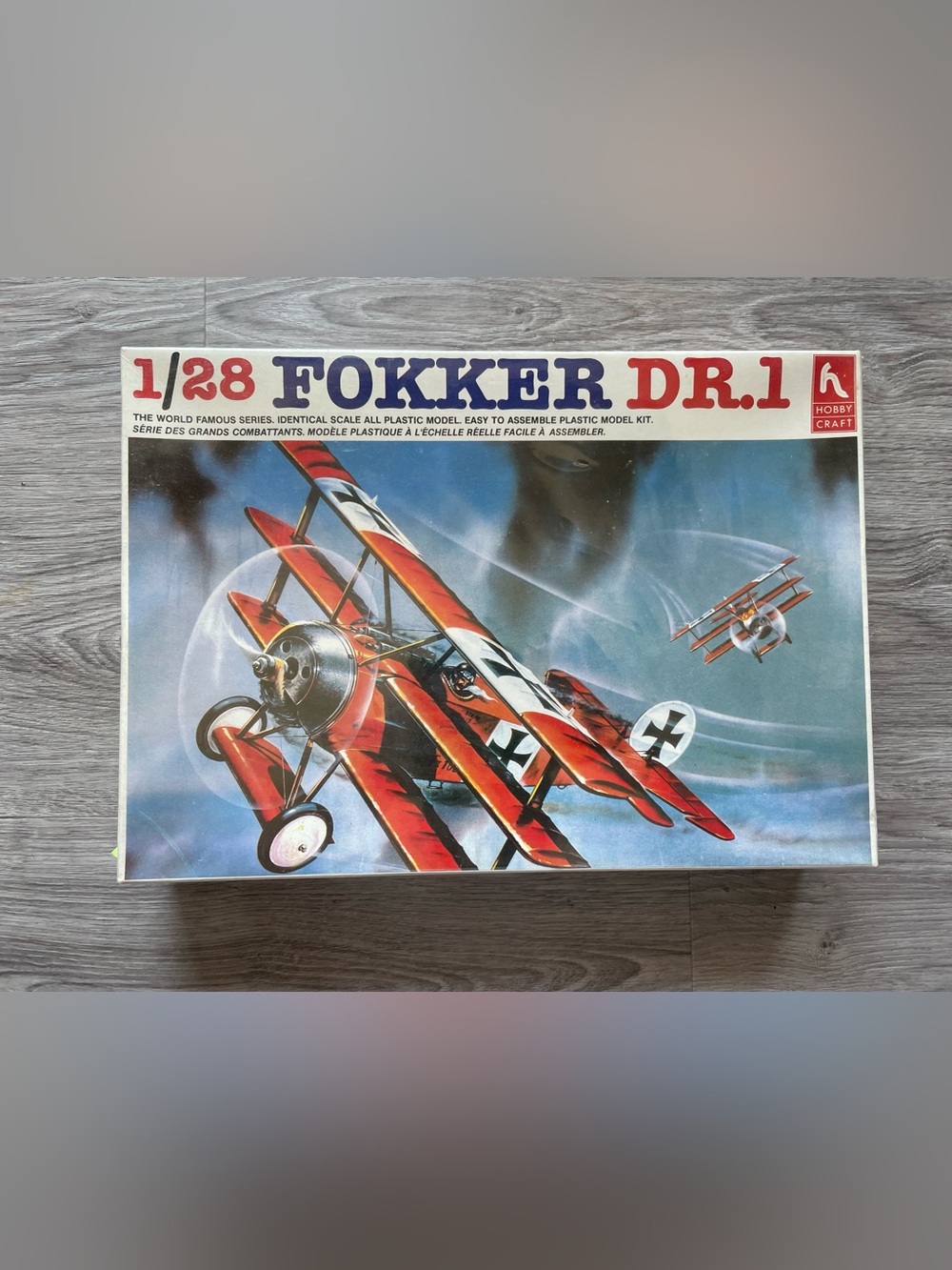 1/28 Fokker Dr.1 Scale Model Kit - Red